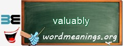 WordMeaning blackboard for valuably